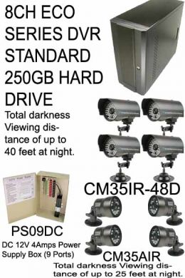 8 CH Complete Home Video Surveillance Package