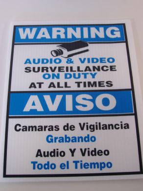 Board Mini \"NOTICE-Cameras on Duty\" Signs
