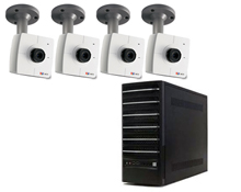 SMP-4C: Megapixel NVR Complete 4ch IP camera System