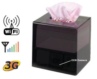 TBX-DVRWF: Tissue Box Wi-Fi DVR H.264 480TVL .001 LUX all in ONE Covert DVR system