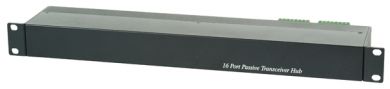 W116R: 16 Port Hub Twisted Pair Receiver 1U Rack Mount Passive
