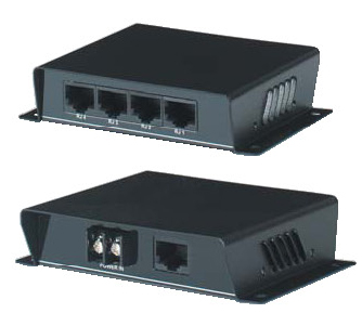 4 RJ45 Female to 1 RJ45F, Cat 5 Cable Hub with POWER